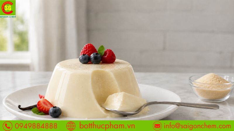gelatin làm panna cotta